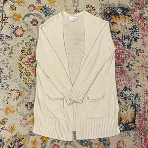 Old Navy Women's white Open Front Cardigan